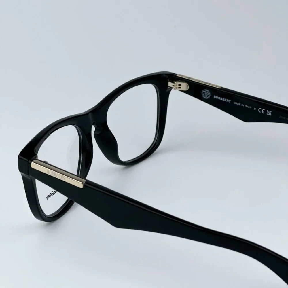 Burberry BE2409 3001 BRAND NEW Eyeglasses Black Square Unisex